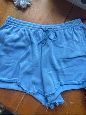Women’s Light Blue VS Drawstring Lounge Shorts